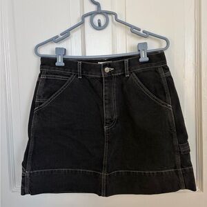 Black TopShop Jean cargo mini skirt